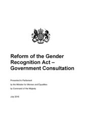 book Reform of the Gender Recognition Act : government consultation.