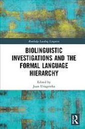 book Biolinguistic investigations and the formal language hierarchy