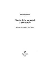 book Teoría de la sociedad y pedagogía