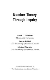 book Number Theory through Inquiry