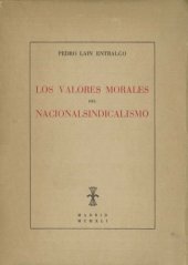 book Los valores morales del nacionalsindicalismo