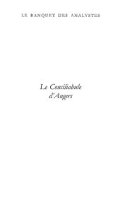 book Le Conciliabule d’ Angers