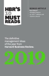 book HBR’s 10 Must Reads 2019: The Definitive Management Ideas of the Year from Harvard Business Review