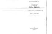 book El amor como pasión : la codificación de la intimidad