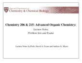 book Chemistry 206 & 215: Advanced Organic Chemistry: Lecture Notes, Problem Sets, and Exams