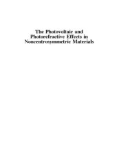 book The photovoltaic and photorefractive effects in noncentrosymmetric materials