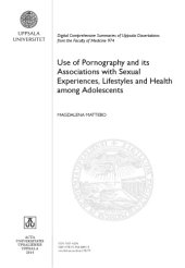 book Use of Pornography and its Associations with Sexual Experiences, Lifestyles and Health among Adolescents