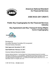 book ANSI X9.63 (2011) (R2017) - Key Agreement and Key Transport Using Elliptic Curve Cryptography