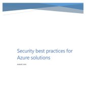 book Security best practices for Azure solutions