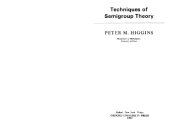 book Techniques of Semigroup Theory (Oxford Science Publications)