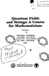 book Quantum Fields and Strings: A Course for Mathematicians. Vol. 1