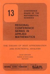 book The Theory of Best Approximation and Functional Analysis (Regional Conference Series in Applied Mathematics - Vol 13)