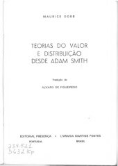 book Teorias do valor e da distribuicao desde Adam Smith