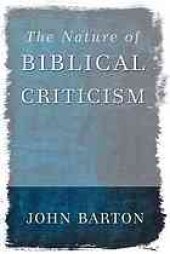 book The nature of biblical criticism