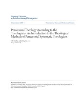 book Pentecostal Theology According to the Theologians: An Introduction to the Theological Methods of Pentecostal Systematic Theologians