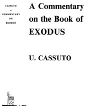 book A commentary on the book of Exodus