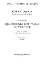 book Quaestiones disputatae de veritate