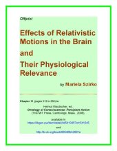 book [Chapter] Effects of Relativistic Motions in the Brain and Their Physiological Relevance