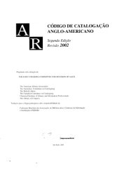 book AACR2 - Código de catalogação anglo-americano