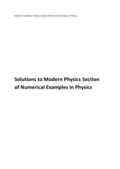 book N N Ghosh Modern Physics Solutions to Numerical Examples in Physics for IIT JEE and Olympiads