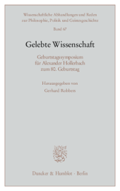 book Gelebte Wissenschaft. Geburtstagssymposium für Alexander Hollerbach zum 80. Geburtstag