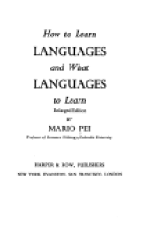 book How to Learn Languages and What Languages to Learn