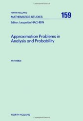 book Approximation Problems in Analysis and Probability