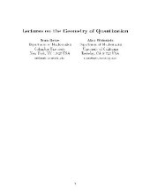 book Lectures on the Geometry of Quantization