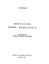 book Meditacion sobre Maquiavelo