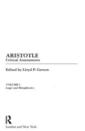 book Aristotle. 1, Logic and metaphysics.