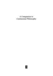 book A Companion to Continental Philosophy