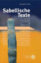 book Sabellische Texte: die Texte des Oskischen, Umbrischen und Südpikenischen