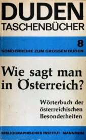 book Wie sagt man in Österreich? Wörterbuch des österreichischen Deutsch