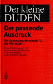 book Der kleine Duden: Der passende Ausdruck