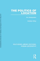 book The Politics of Location: An Introduction