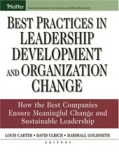 book Best practices in leadership development and organization change: how the best companies ensure meaningful change and sustainable leadership