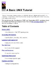 book A Basic UNIX Tutorial