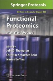 book Functional Proteomics: Methods and Protocols