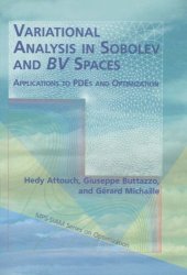 book Variational Analysis in Sobolev and BV Spaces: Applications to PDEs and Optimization (MPS-SIAM Series on Optimization)