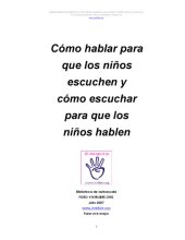 book Como hablar para que los niños escuchen y como escuchar para que los niños hablen