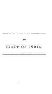 book The Birds of India - Volume 2 - Part 1