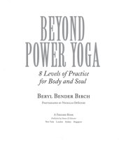 book Beyond Power Yoga 8 Levels of Practice for Body and Soul