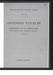 book Concerto in la maggiore. T. 422