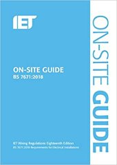 book On-Site Guide (BS 7671:2018) (Electrical Regulations)