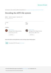 book Decoding the APFS file system