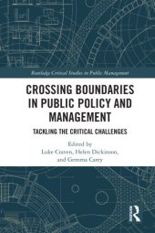 book Boundary Crossing in Policy and Public Management: Tackling the Critical Challenges