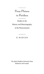 book From Plataea to Potidaea: Studies in the History and Historiography of the Pentecontaetia