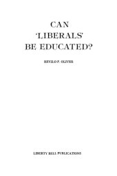 book Can Liberals Be Educated?
