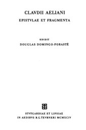 book Claudii Aeliani Epistulae et fragmenta