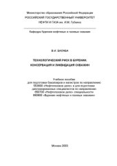 book Технологический риск в бурении. Консервация и ликвидация скважин